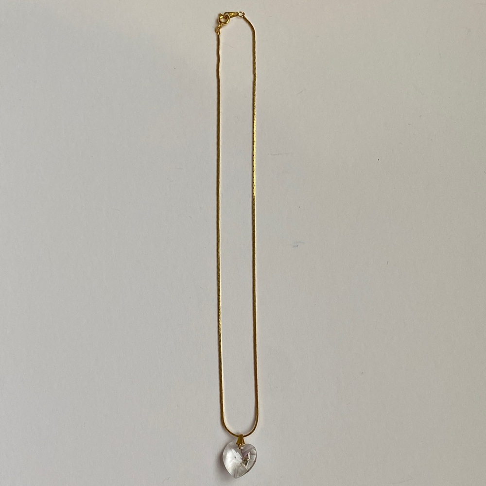 Vintage Gold Tone Korea Necklace and Heart Pendant - Picture 3 of 6